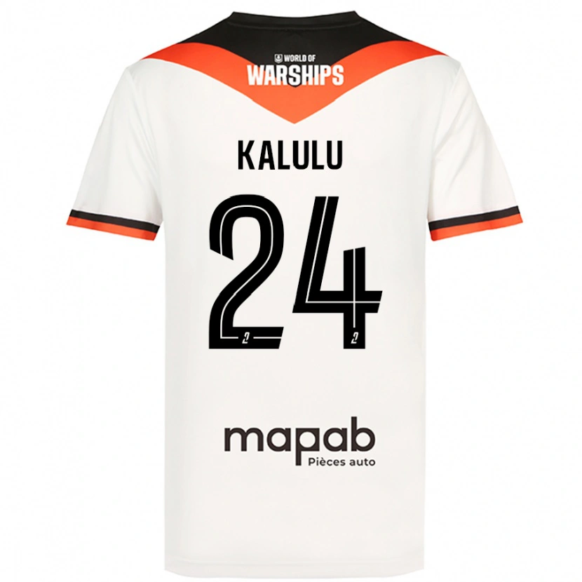 Danxen Dame Gédéon Kalulu #24 Hvit Bortetrøye Drakt Trøye 2024/25 Skjorter T-Skjorte