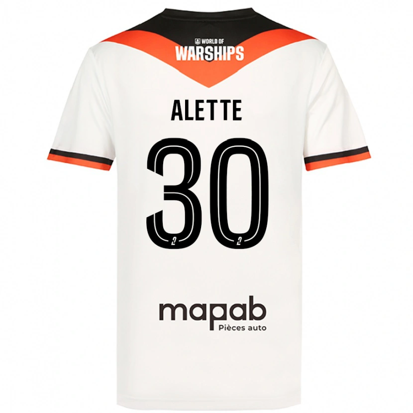 Danxen Dame Gaël Alette #30 Hvit Bortetrøye Drakt Trøye 2024/25 Skjorter T-Skjorte