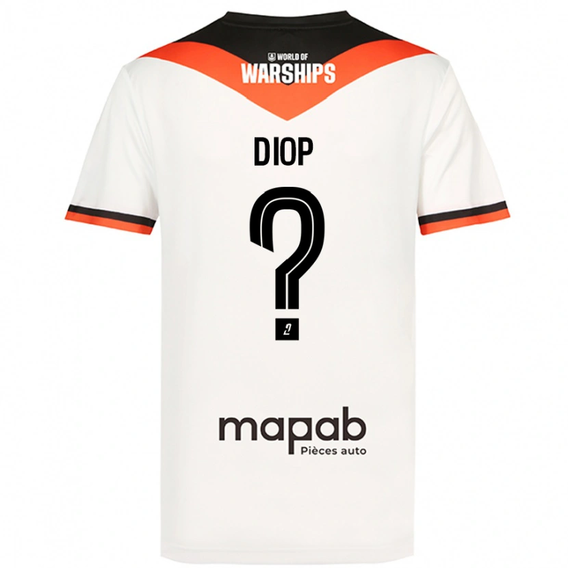 Danxen Dame Samba Diop #0 Hvit Bortetrøye Drakt Trøye 2024/25 Skjorter T-Skjorte