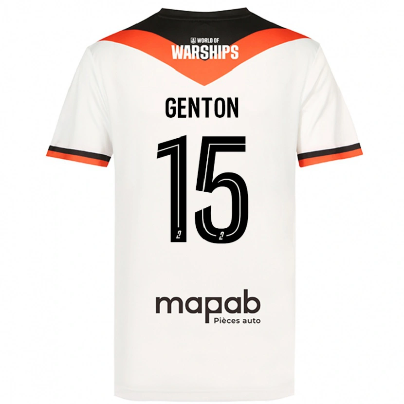 Danxen Dame Enzo Genton #15 Hvit Bortetrøye Drakt Trøye 2024/25 Skjorter T-Skjorte