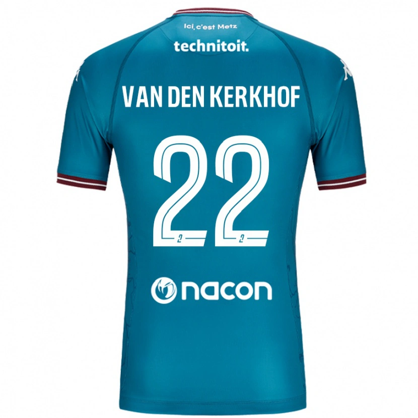 Danxen Dame Kevin Van Den Kerkhof #22 Bleu Bensin Bortetrøye Drakt Trøye 2024/25 Skjorter T-Skjorte