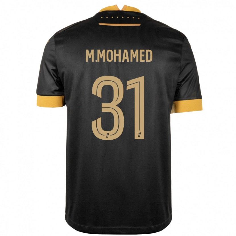 Danxen Dame Mostafa Mohamed #31 Svart Brun Bortetrøye Drakt Trøye 2024/25 Skjorter T-Skjorte