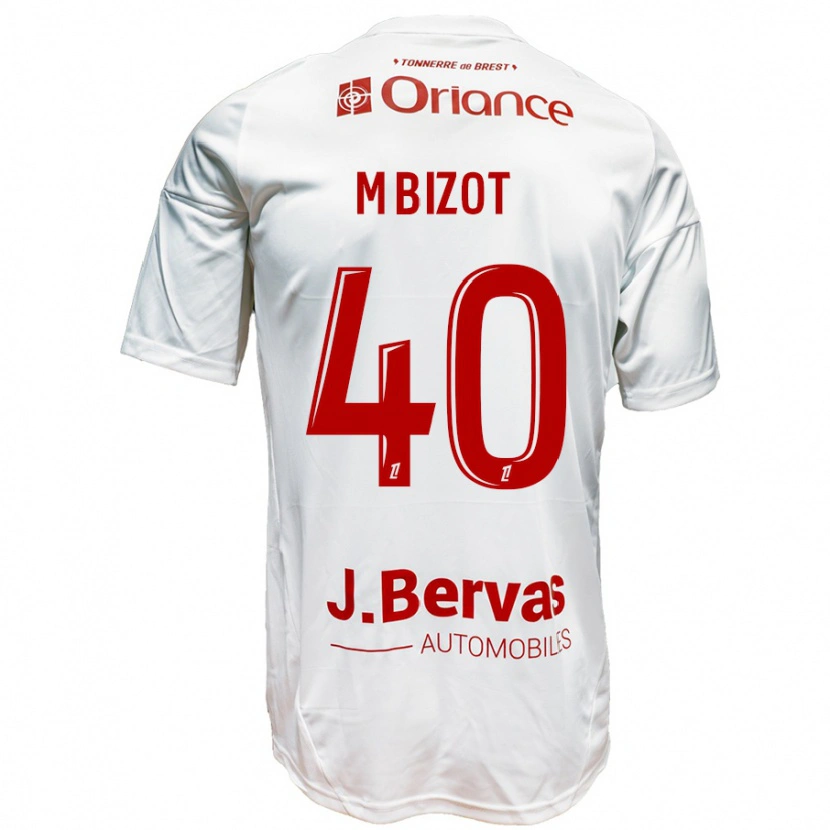 Danxen Dame Marco Bizot #40 Hvit Rød Bortetrøye Drakt Trøye 2024/25 Skjorter T-Skjorte