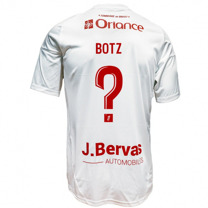 Danxen Dame Léo Botz #0 Hvit Rød Bortetrøye Drakt Trøye 2024/25 Skjorter T-Skjorte