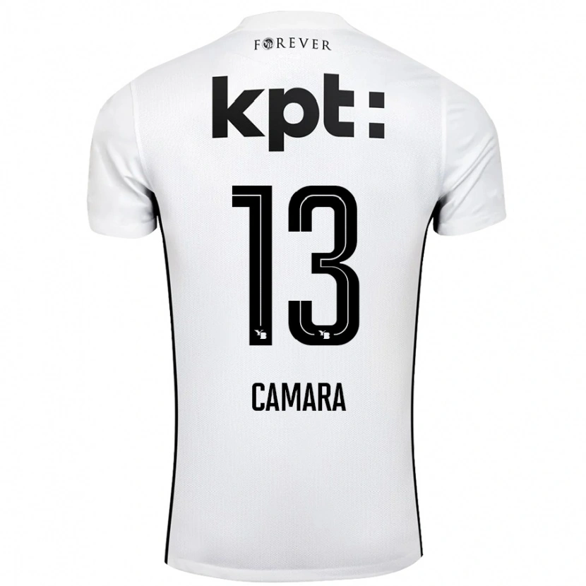 Danxen Dame Mohamed Camara #13 Hvit Svart Bortetrøye Drakt Trøye 2024/25 Skjorter T-Skjorte