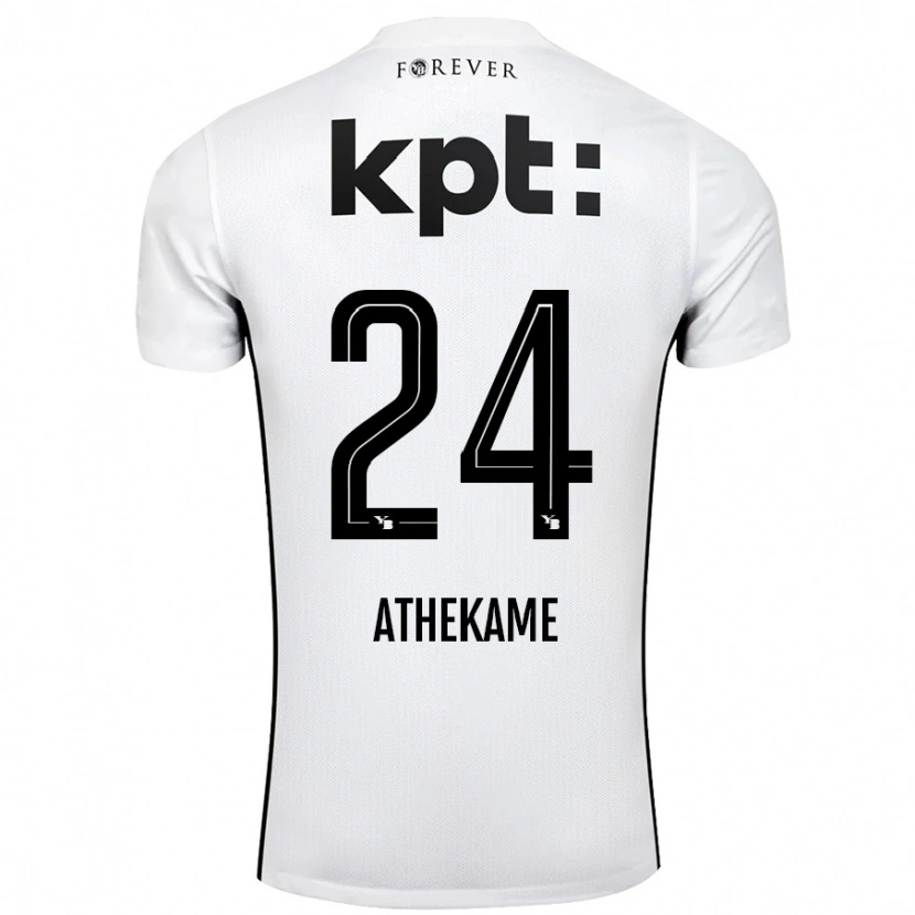 Danxen Dame Zachary Athekame #24 Hvit Svart Bortetrøye Drakt Trøye 2024/25 Skjorter T-Skjorte