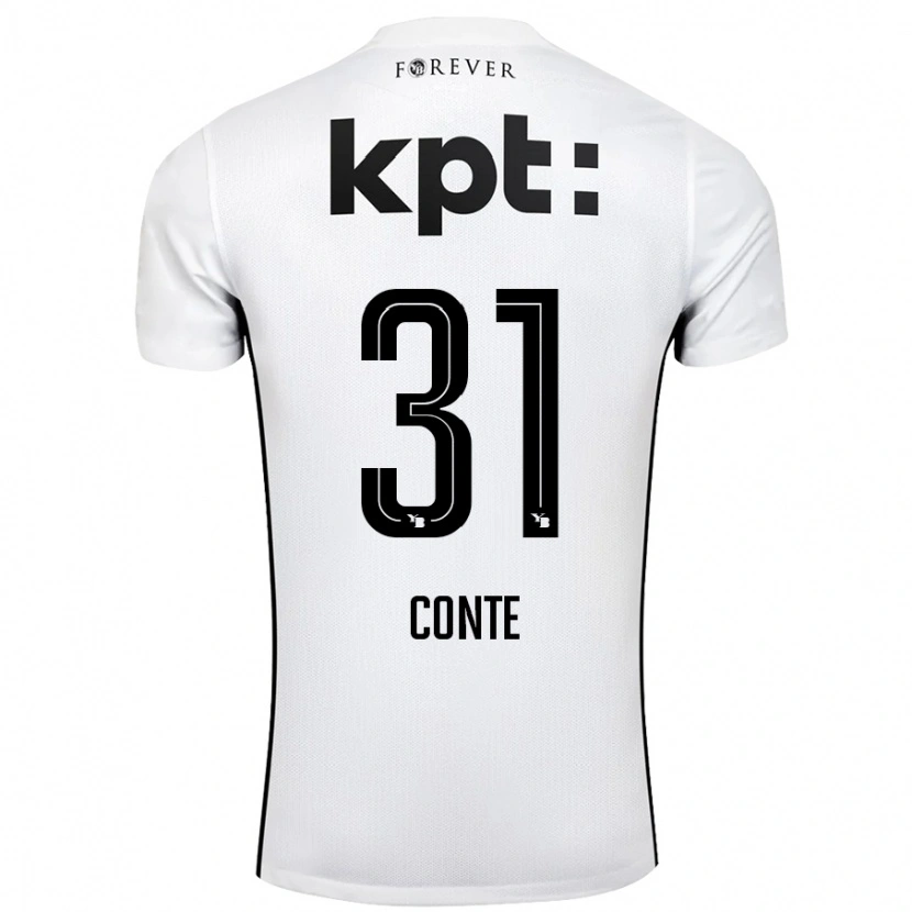 Danxen Dame Facinet Conte #31 Hvit Svart Bortetrøye Drakt Trøye 2024/25 Skjorter T-Skjorte
