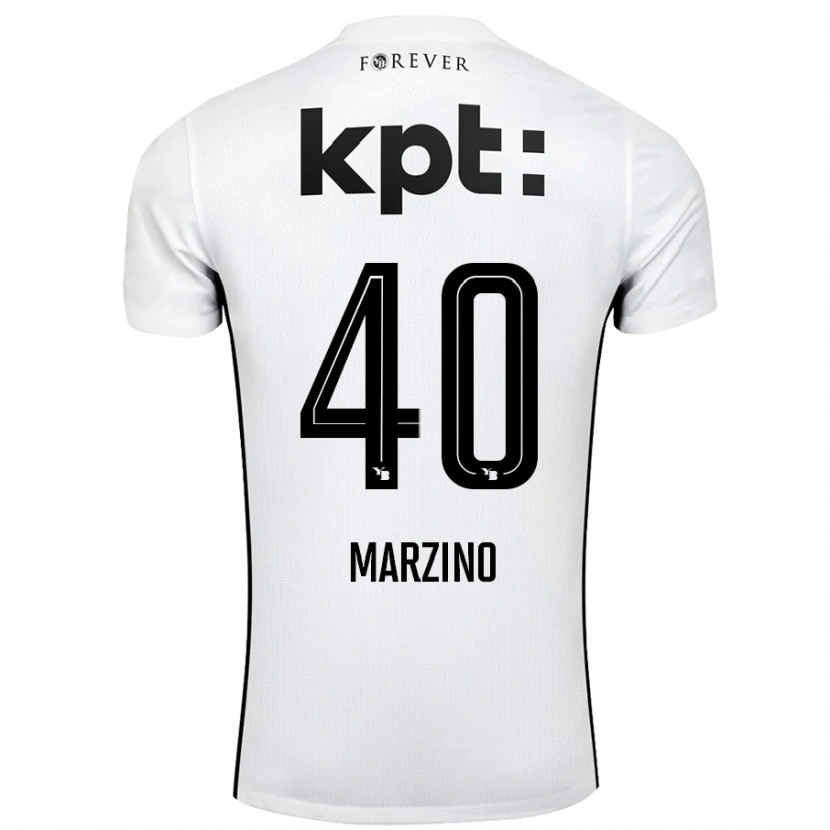 Danxen Dame Dario Marzino #40 Hvit Svart Bortetrøye Drakt Trøye 2024/25 Skjorter T-Skjorte
