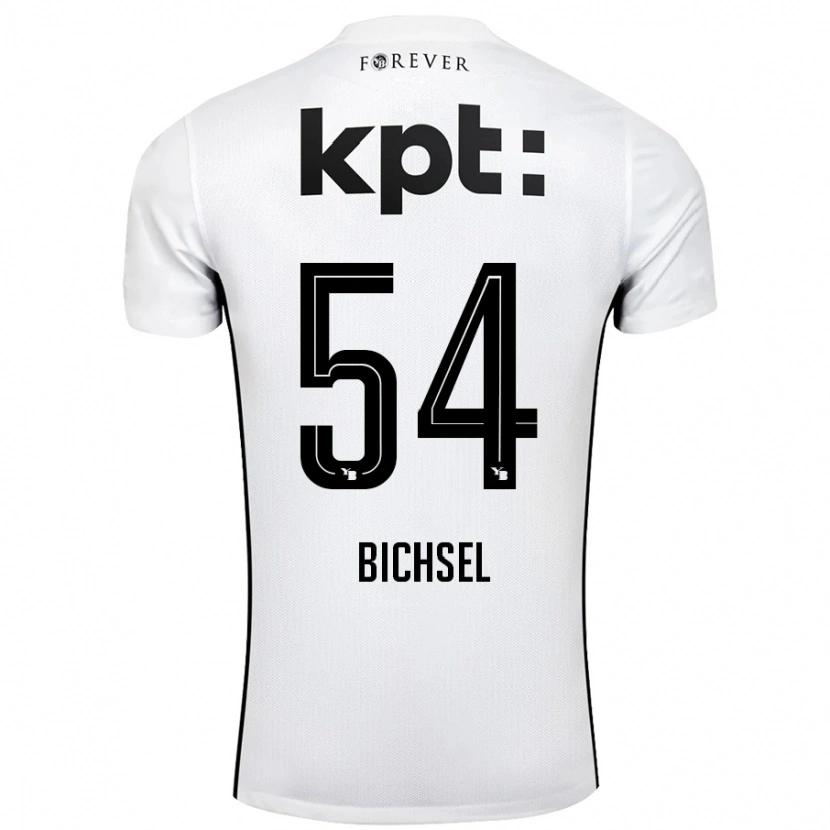 Danxen Dame Joel Bichsel #54 Hvit Svart Bortetrøye Drakt Trøye 2024/25 Skjorter T-Skjorte