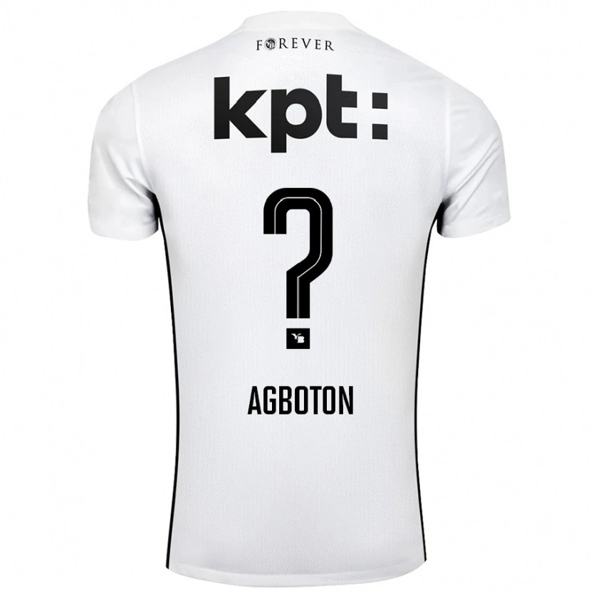 Danxen Dame Marc-Alexis Agboton #0 Hvit Svart Bortetrøye Drakt Trøye 2024/25 Skjorter T-Skjorte