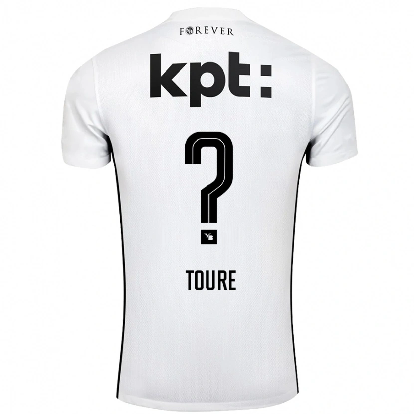Danxen Dame Luc Toure #0 Hvit Svart Bortetrøye Drakt Trøye 2024/25 Skjorter T-Skjorte