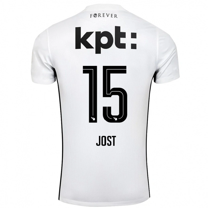 Danxen Dame Tristan Jost #15 Hvit Svart Bortetrøye Drakt Trøye 2024/25 Skjorter T-Skjorte