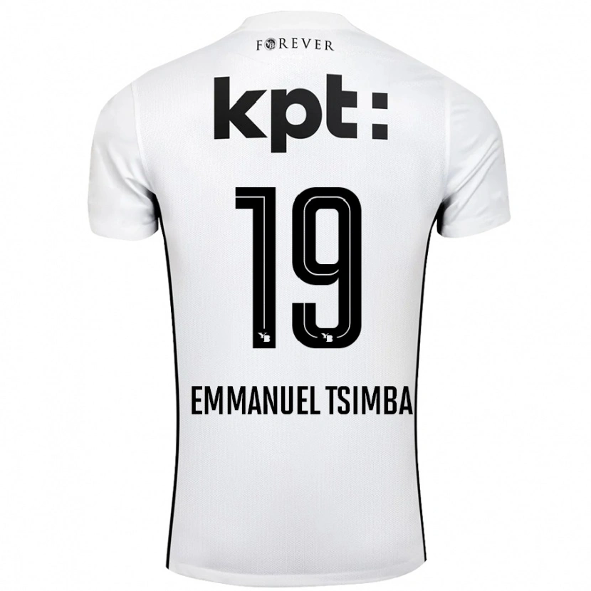 Danxen Dame Felix Emmanuel Tsimba #19 Hvit Svart Bortetrøye Drakt Trøye 2024/25 Skjorter T-Skjorte