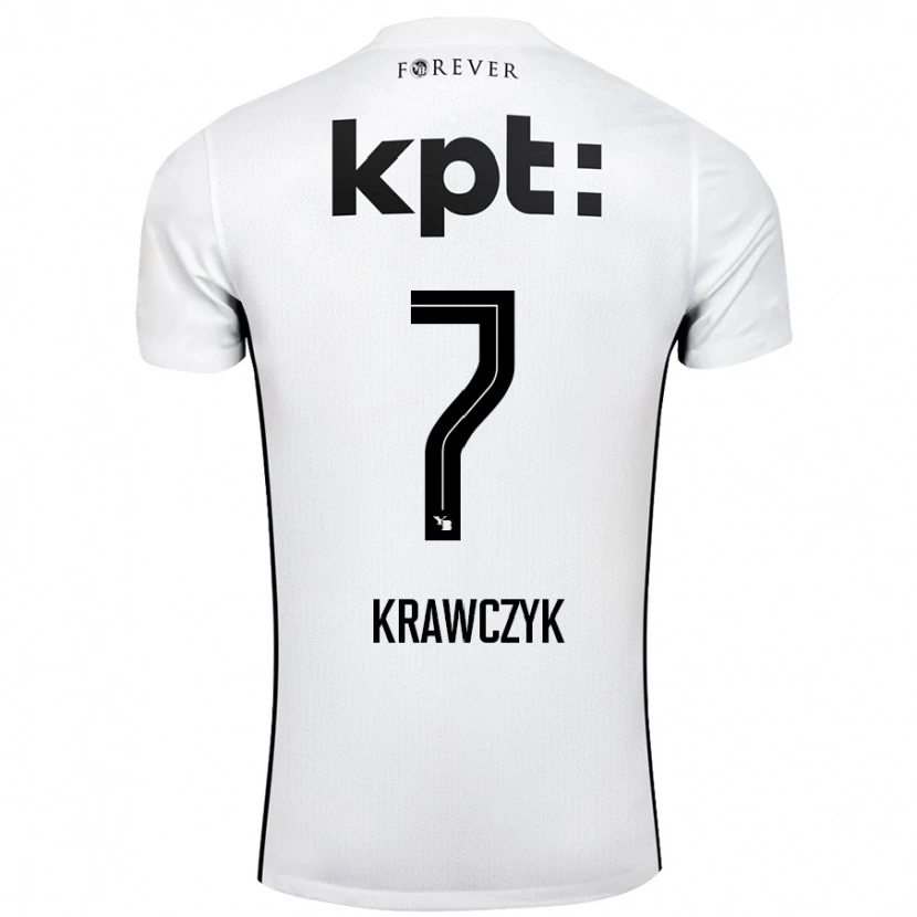 Danxen Dame Caroline Krawczyk #7 Hvit Svart Bortetrøye Drakt Trøye 2024/25 Skjorter T-Skjorte