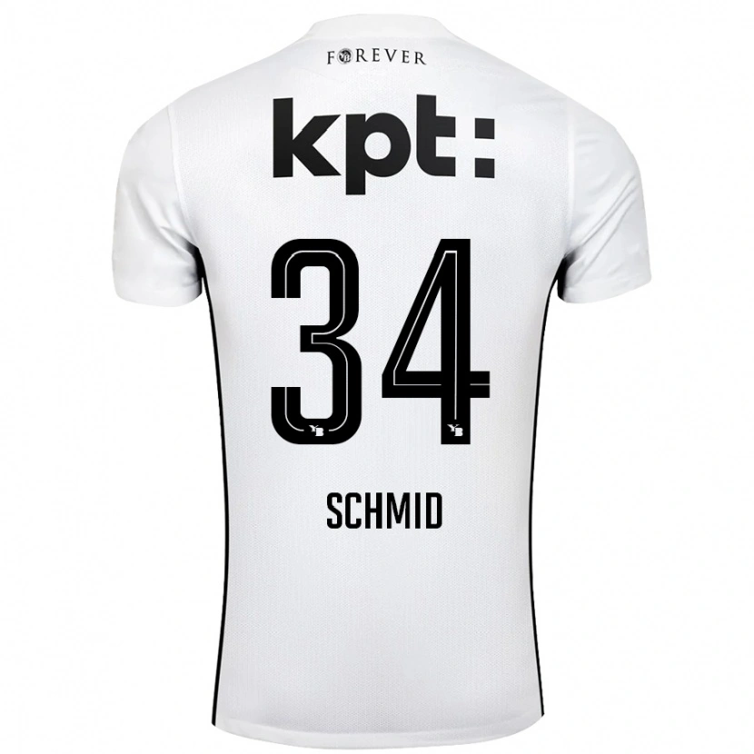 Danxen Dame Céline Schmid #34 Hvit Svart Bortetrøye Drakt Trøye 2024/25 Skjorter T-Skjorte
