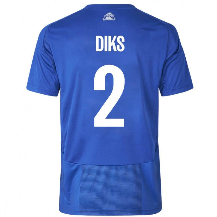 Danxen Dame Kevin Diks #2 Hvit Blå Bortetrøye Drakt Trøye 2024/25 Skjorter T-Skjorte