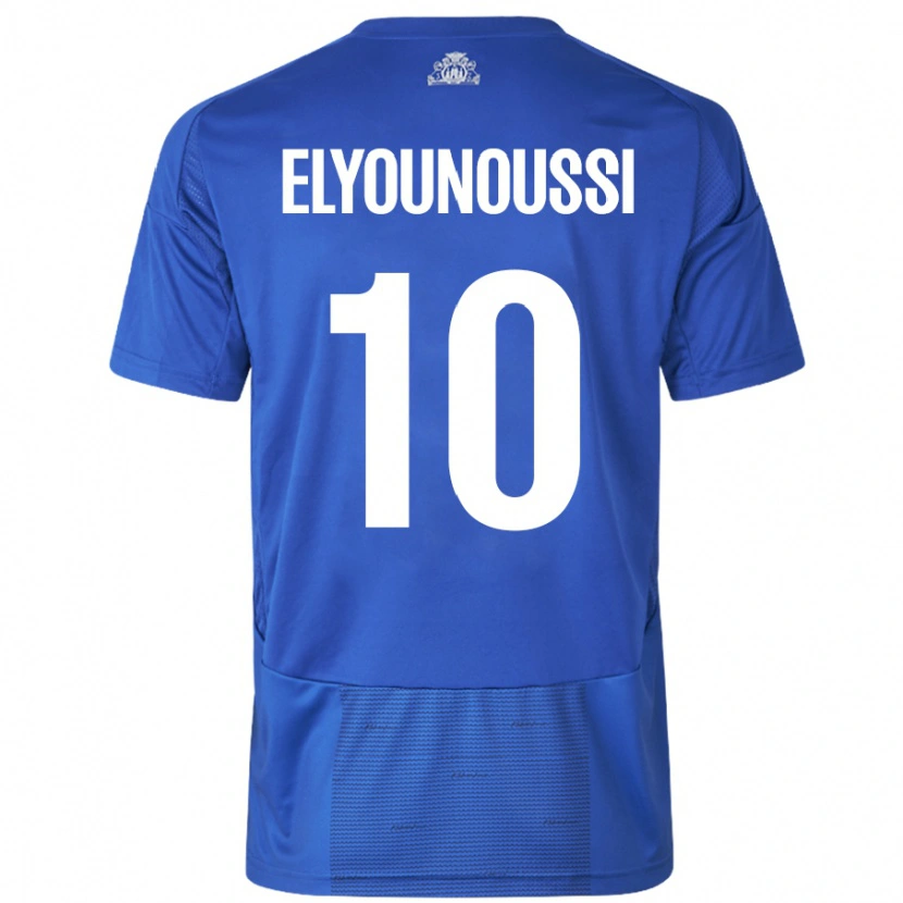 Danxen Dame Mohamed Elyounoussi #10 Hvit Blå Bortetrøye Drakt Trøye 2024/25 Skjorter T-Skjorte