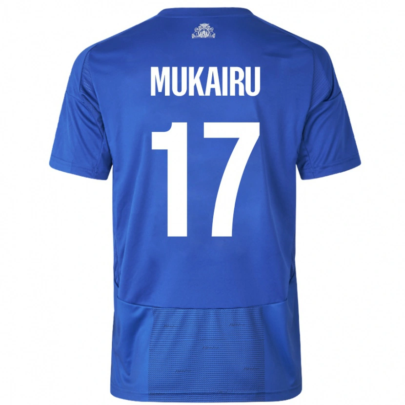 Danxen Dame Paul Mukairu #17 Hvit Blå Bortetrøye Drakt Trøye 2024/25 Skjorter T-Skjorte