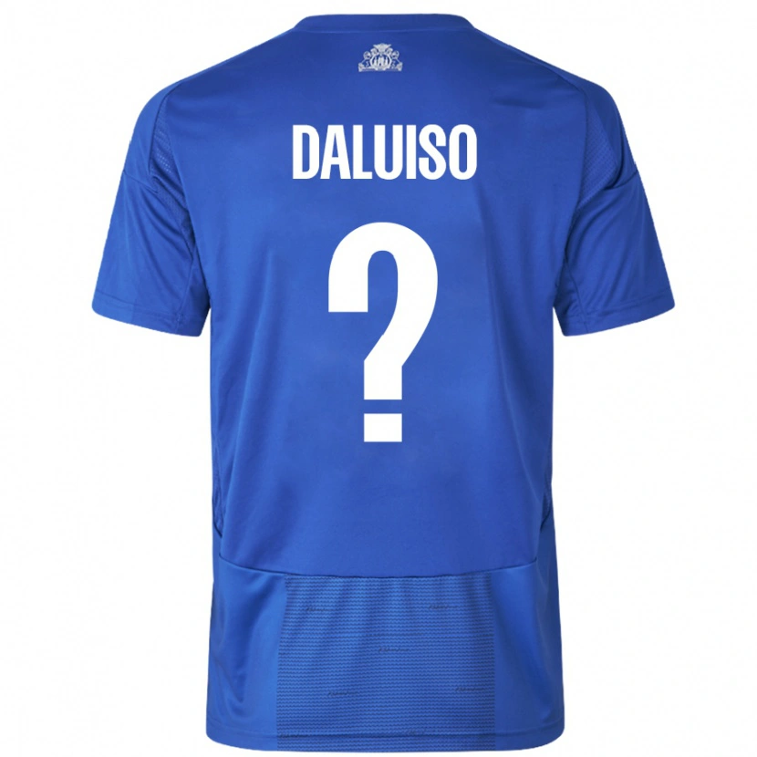 Danxen Dame Christoffer Daluiso #0 Hvit Blå Bortetrøye Drakt Trøye 2024/25 Skjorter T-Skjorte