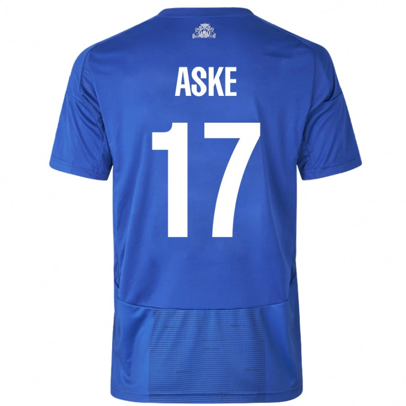 Danxen Dame Aske Christensen #17 Hvit Blå Bortetrøye Drakt Trøye 2024/25 Skjorter T-Skjorte