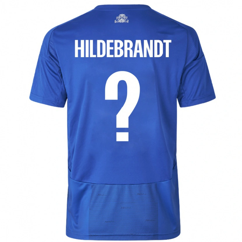 Danxen Dame Sylvester Hildebrandt #0 Hvit Blå Bortetrøye Drakt Trøye 2024/25 Skjorter T-Skjorte