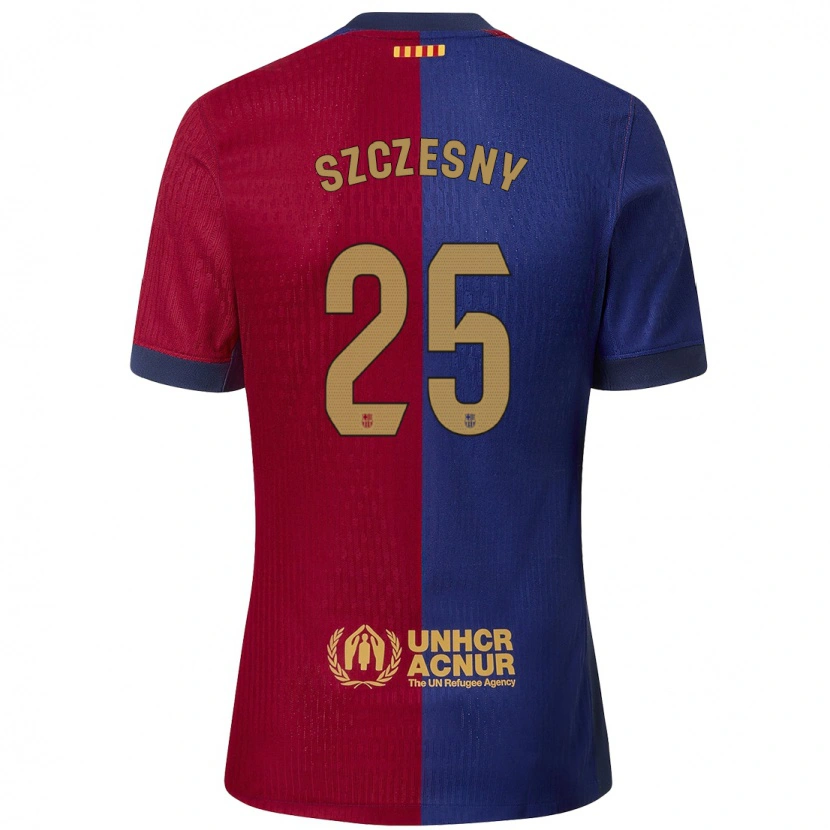 Danxen Barn Wojciech Szczesny #25 Blå Rød Hjemmetrøye Drakt Trøye 2024/25 Skjorter T-Skjorte