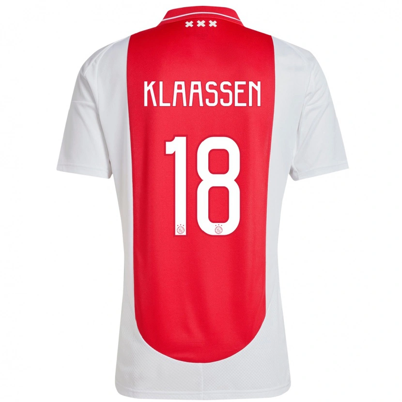 Danxen Barn Davy Klaassen #18 Rød Hvit Hjemmetrøye Drakt Trøye 2024/25 Skjorter T-Skjorte