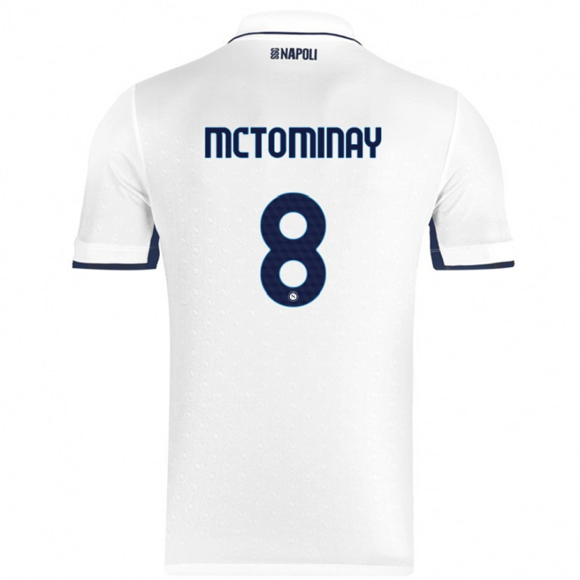 Danxen Barn Scott Mctominay #8 Hvit Kongeblå Bortetrøye Drakt Trøye 2024/25 Skjorter T-Skjorte