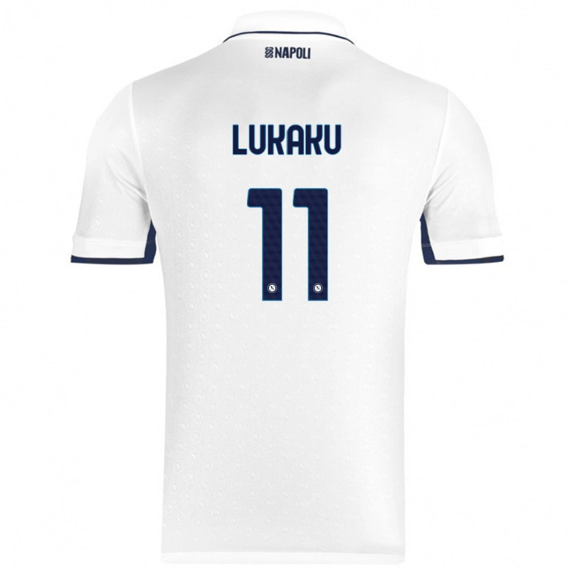 Danxen Barn Romelu Lukaku #11 Hvit Kongeblå Bortetrøye Drakt Trøye 2024/25 Skjorter T-Skjorte