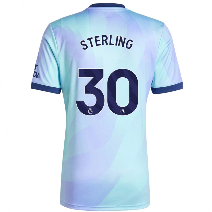 Danxen Barn Raheem Sterling #30 Aqua Tredje Sett Drakt Trøye 2024/25 Skjorter T-Skjorte