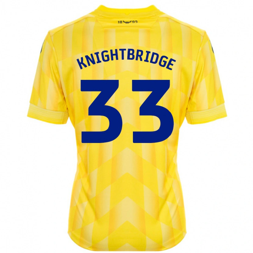 Danxen Barn Jacob Knightbridge #33 Gul Hjemmetrøye Drakt Trøye 2024/25 Skjorter T-Skjorte