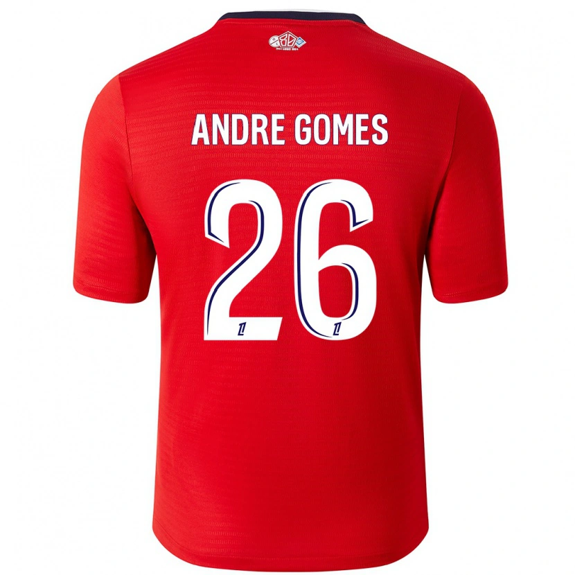 Danxen Barn André Gomes #26 Rød Hvit Hjemmetrøye Drakt Trøye 2024/25 Skjorter T-Skjorte