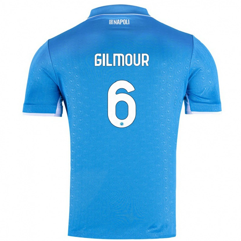 Danxen Barn Billy Gilmour #6 Himmelblå Hjemmetrøye Drakt Trøye 2024/25 Skjorter T-Skjorte