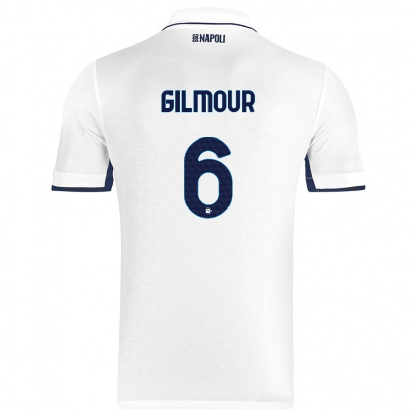 Danxen Barn Billy Gilmour #6 Hvit Kongeblå Bortetrøye Drakt Trøye 2024/25 Skjorter T-Skjorte