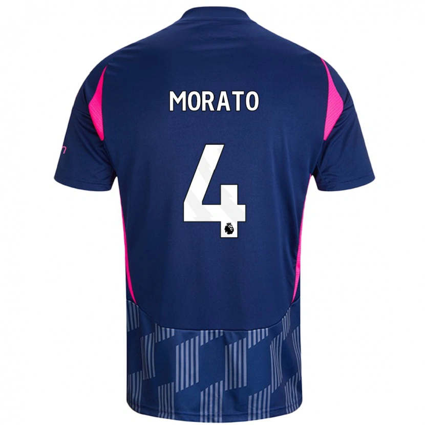 Danxen Barn Morato #4 Kongeblå Rosa Bortetrøye Drakt Trøye 2024/25 Skjorter T-Skjorte