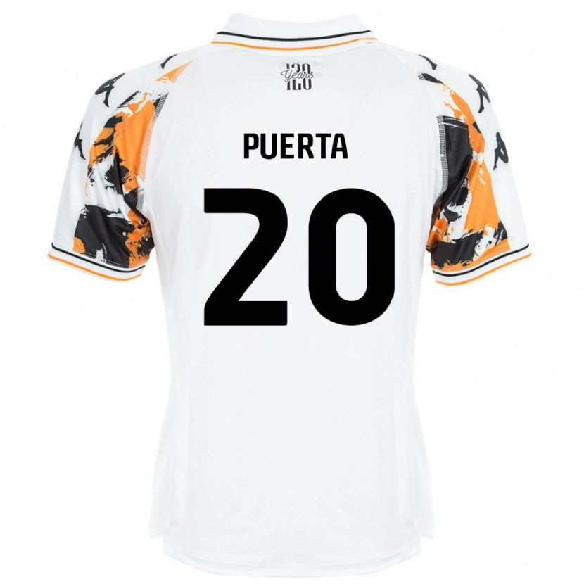 Danxen Barn Gustavo Puerta #20 Hvit Bortetrøye Drakt Trøye 2024/25 Skjorter T-Skjorte