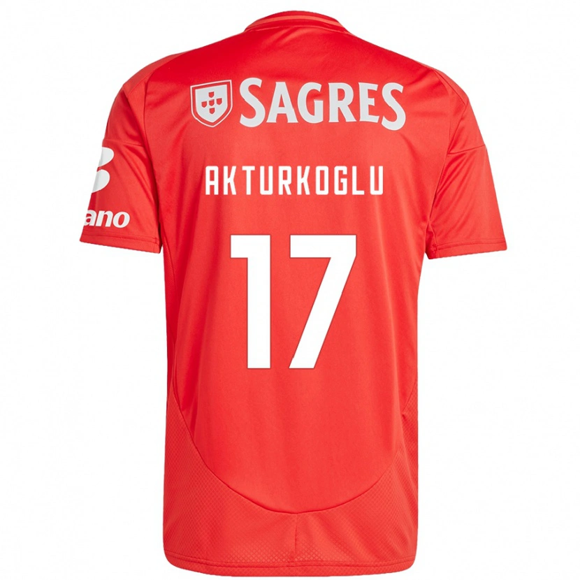 Danxen Barn Kerem Aktürkoğlu #17 Rød Hvit Hjemmetrøye Drakt Trøye 2024/25 Skjorter T-Skjorte