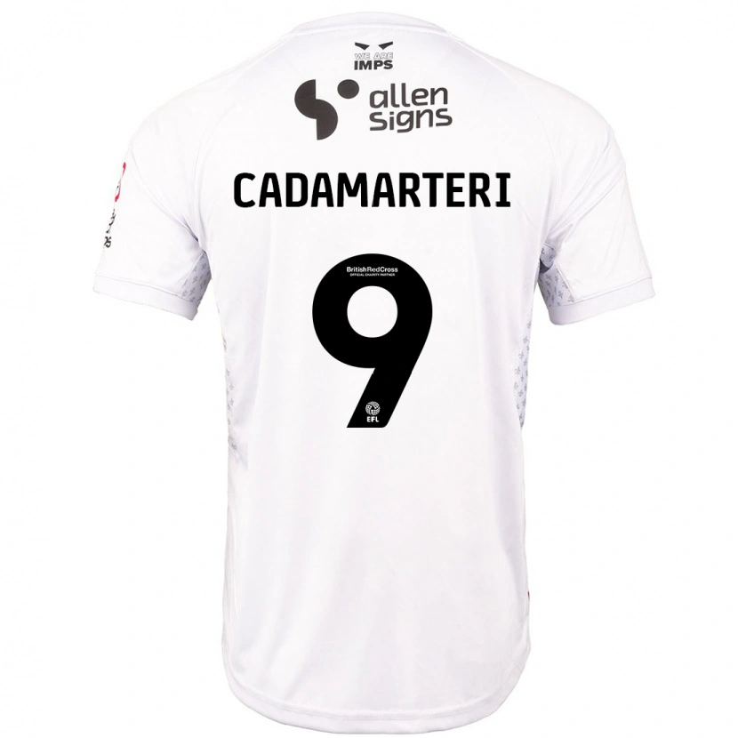 Danxen Barn Bailey Cadamarteri #9 Rød Hvit Bortetrøye Drakt Trøye 2024/25 Skjorter T-Skjorte