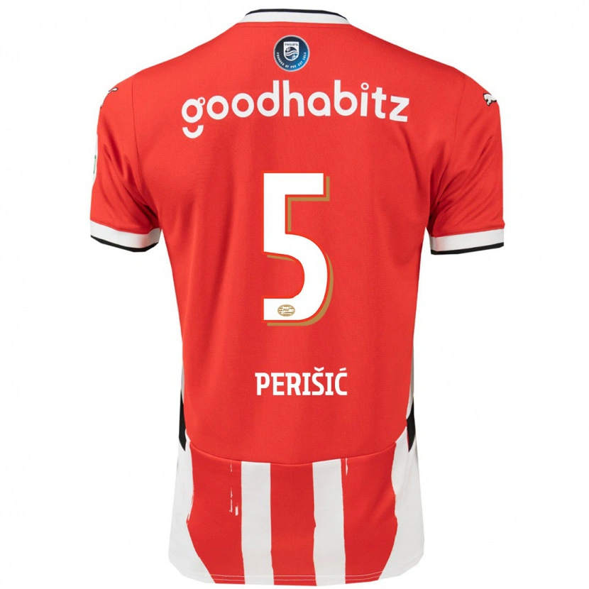 Danxen Mann Ivan Perisic #5 Rød Hvit Hjemmetrøye Drakt Trøye 2024/25 Skjorter T-Skjorte