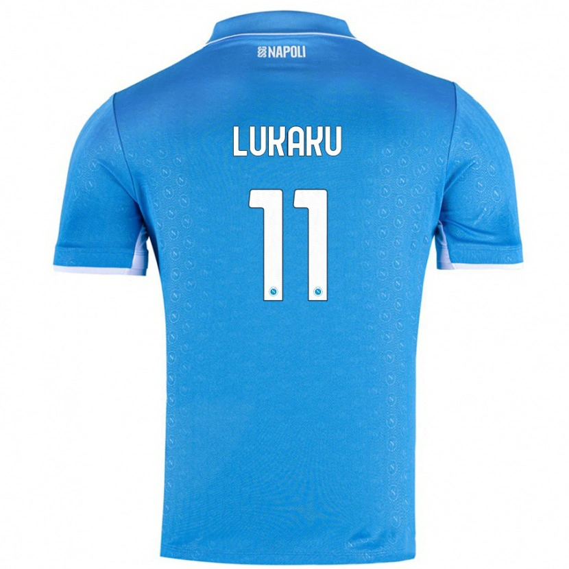 Danxen Mann Romelu Lukaku #11 Himmelblå Hjemmetrøye Drakt Trøye 2024/25 Skjorter T-Skjorte