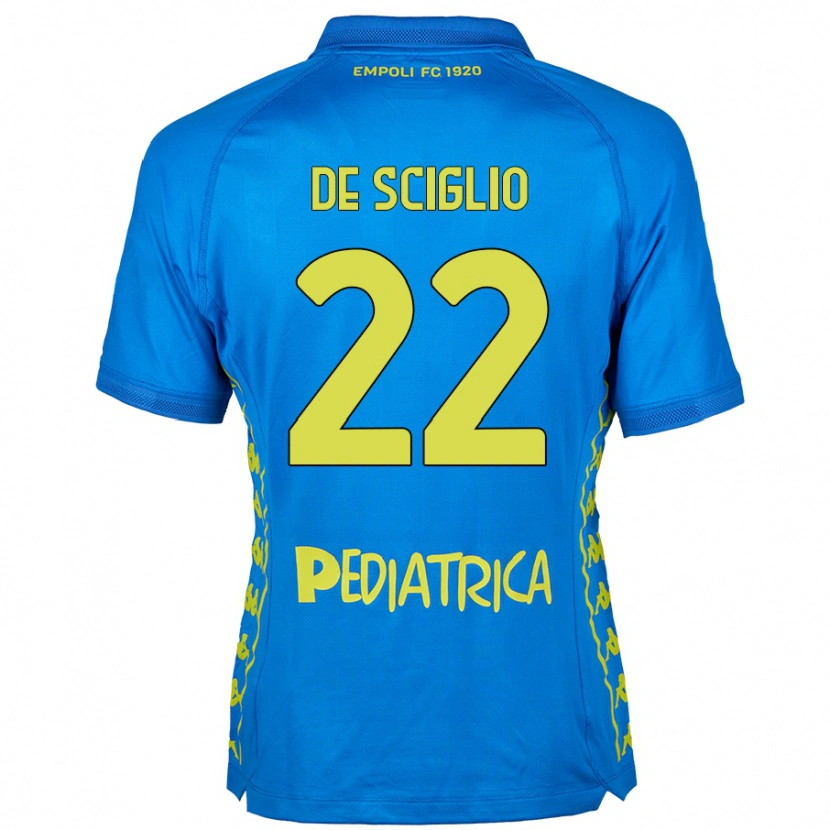 Danxen Mann Mattia De Sciglio #22 Blå Hjemmetrøye Drakt Trøye 2024/25 Skjorter T-Skjorte