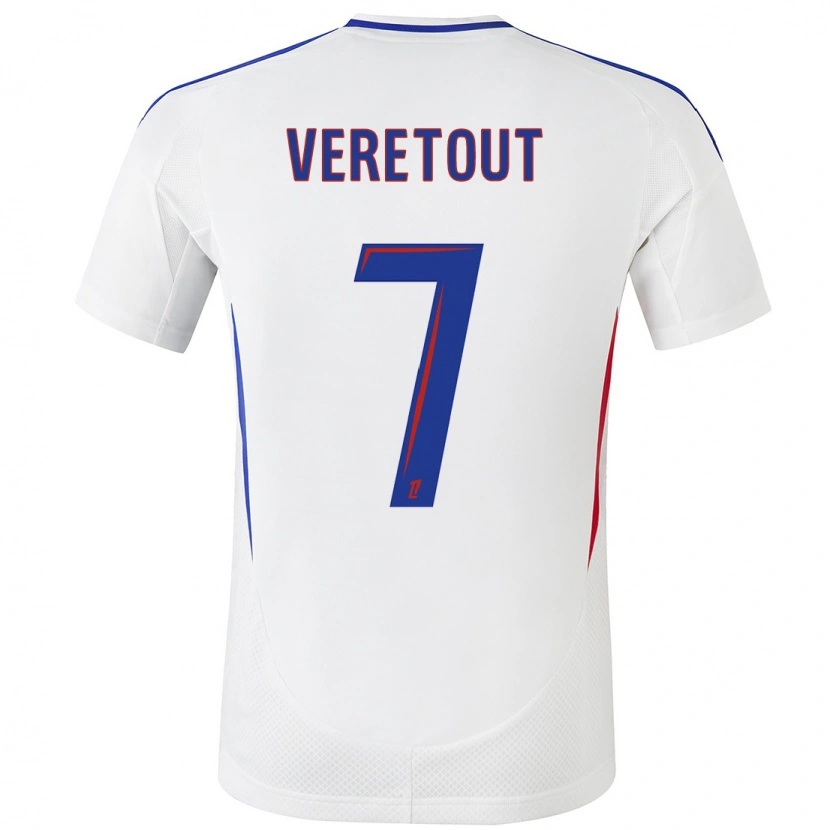 Danxen Mann Jordan Veretout #7 Hvit Blå Hjemmetrøye Drakt Trøye 2024/25 Skjorter T-Skjorte
