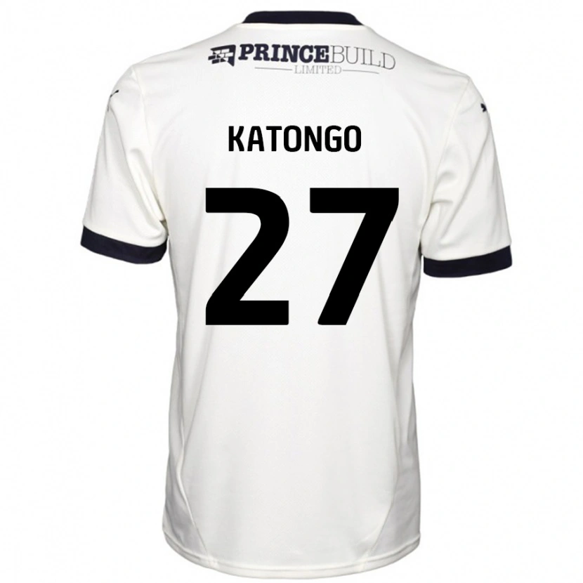 Danxen Mann Jadel Katongo #27 Off White Svart Bortetrøye Drakt Trøye 2024/25 Skjorter T-Skjorte