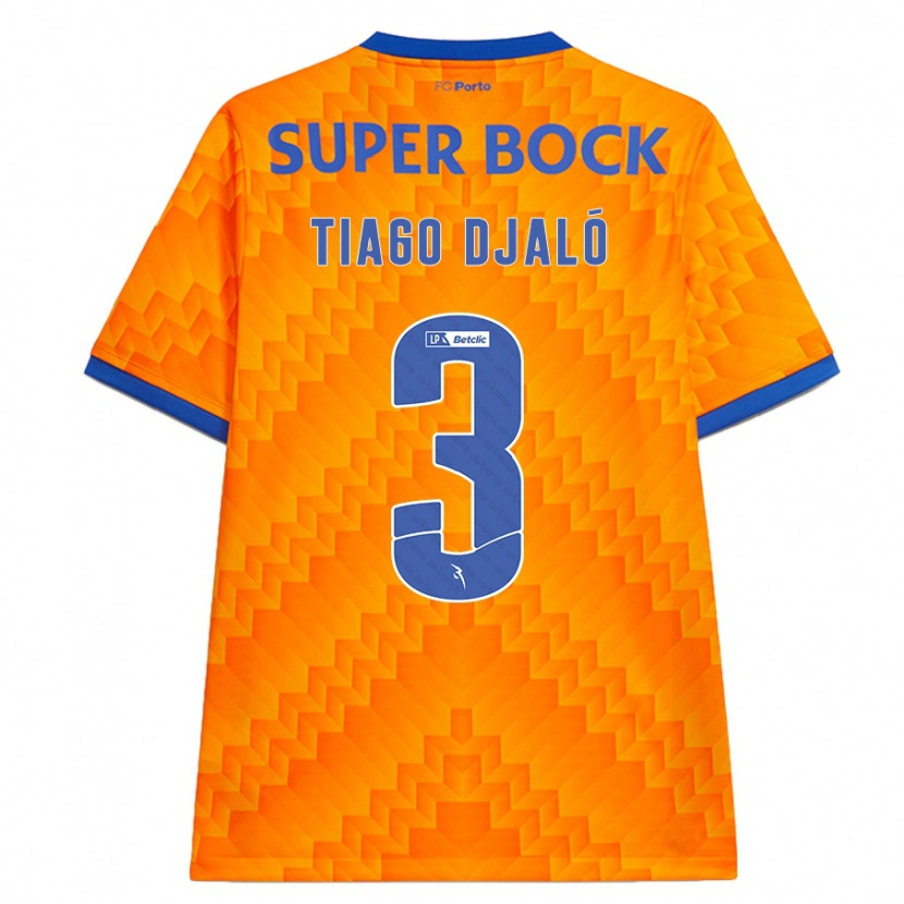 Danxen Mann Tiago Djaló #3 Oransje Bortetrøye Drakt Trøye 2024/25 Skjorter T-Skjorte