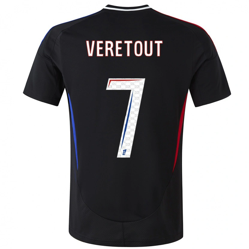 Danxen Mann Jordan Veretout #7 Svart Bortetrøye Drakt Trøye 2024/25 Skjorter T-Skjorte