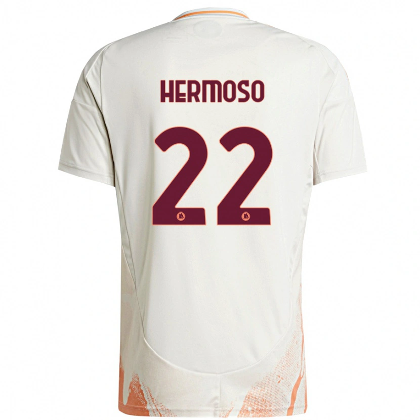 Danxen Mann Mario Hermoso #22 Kremhvit Oransje Bortetrøye Drakt Trøye 2024/25 Skjorter T-Skjorte