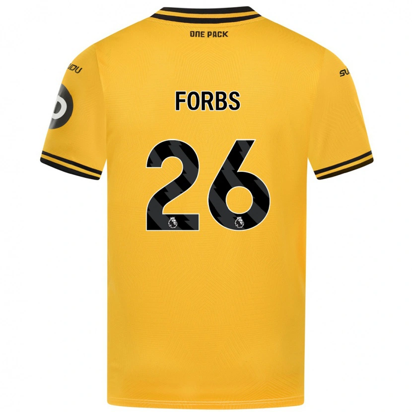 Danxen Mann Carlos Forbs #26 Gul Hjemmetrøye Drakt Trøye 2024/25 Skjorter T-Skjorte