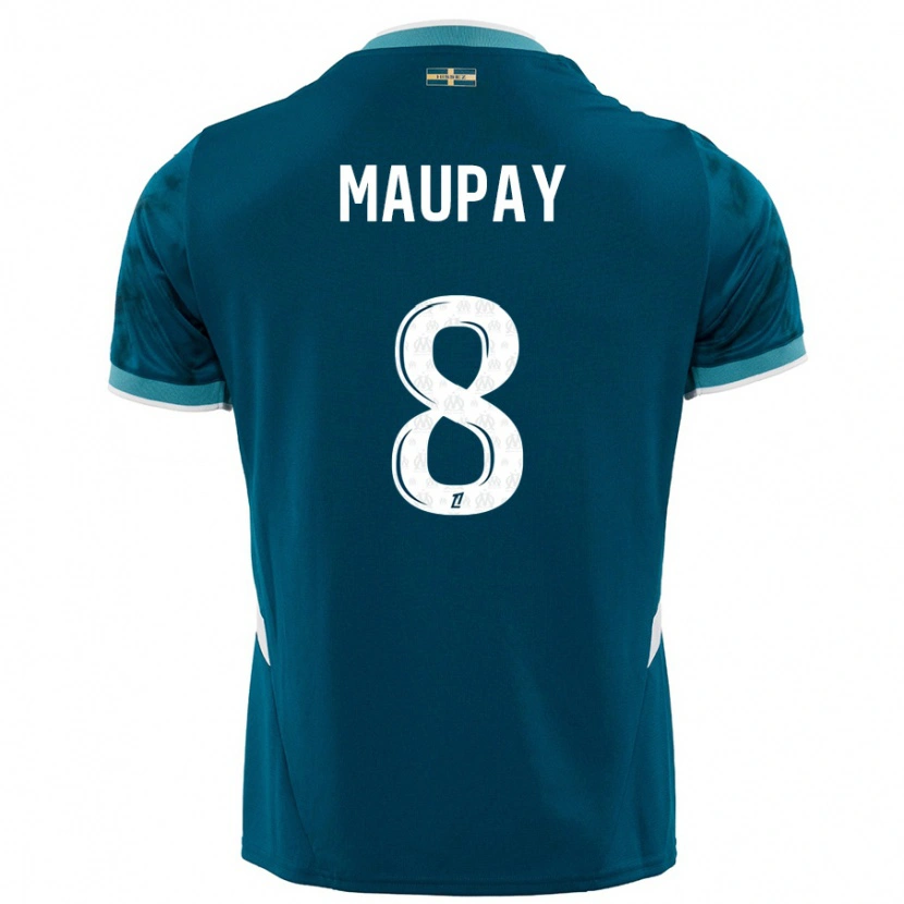 Danxen Mann Neal Maupay #8 Turkis Blå Bortetrøye Drakt Trøye 2024/25 Skjorter T-Skjorte