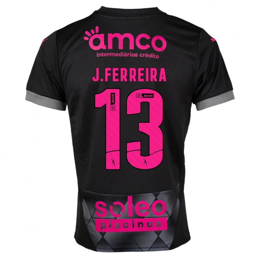 Danxen Mann João Ferreira #13 Svart Rosa Bortetrøye Drakt Trøye 2024/25 Skjorter T-Skjorte
