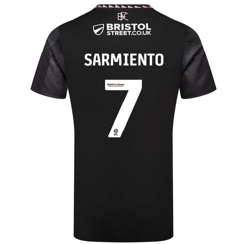 Danxen Mann Jeremy Sarmiento #7 Svart Bortetrøye Drakt Trøye 2024/25 Skjorter T-Skjorte